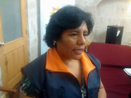 Especialista de capacitaciones de la Oficina Regional de Defensa Nacional y Defensa Civil del Gobierno Regional de Arequipa, Roxana Amache.