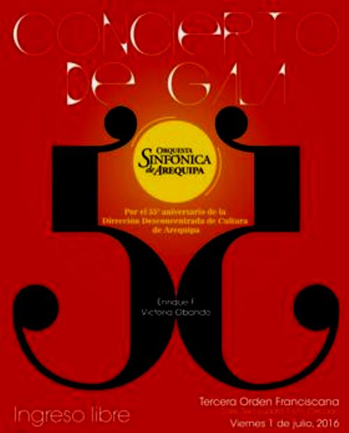 Orquesta Sinfónica de Arequipa dará recital por el 55º aniversario de la Dirección de Cultura