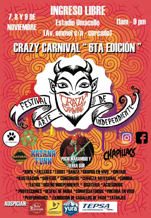 Crazy Carnival: 6ta edición del festival independiente artístico