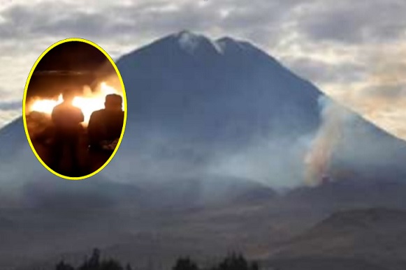 Incendio forestal en el Misti  acabó destruyendo 50 hectáreas de pastizales