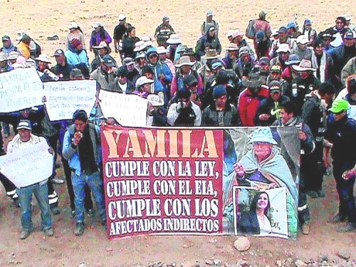 Pobladores de Caylloma toman obras de la represa de Angostura como protesta