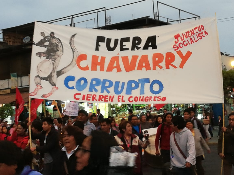 Marchas contra Chávarry en Arequipa