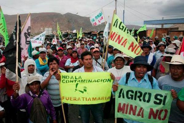 Dirigentes del valle de Tambo serían enjuiciados por protestas contra Tía María