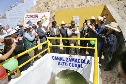 Mejora de canal de Zamácola beneficiará a 2 mil 500 hectáreas de cultivo
