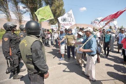 Tensión a dos días del paro contra proyecto minero Tía María en la provincia de Islay