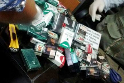 Decomisan cigarrillos de contrabando provenientes de Bolivia en El Pedregal