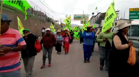 Protesta de agricultores del valle de Tambo contra proyecto Tía María