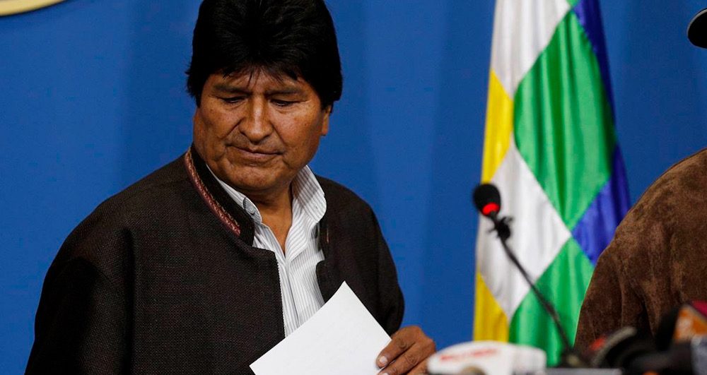 Evo Morales renuncia Bolivia