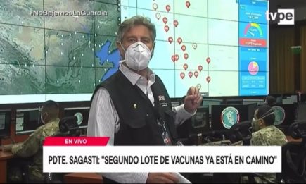 Presidente Sagasti: segunda entrega de vacunas Sinopharm ya está en camino al Perú
