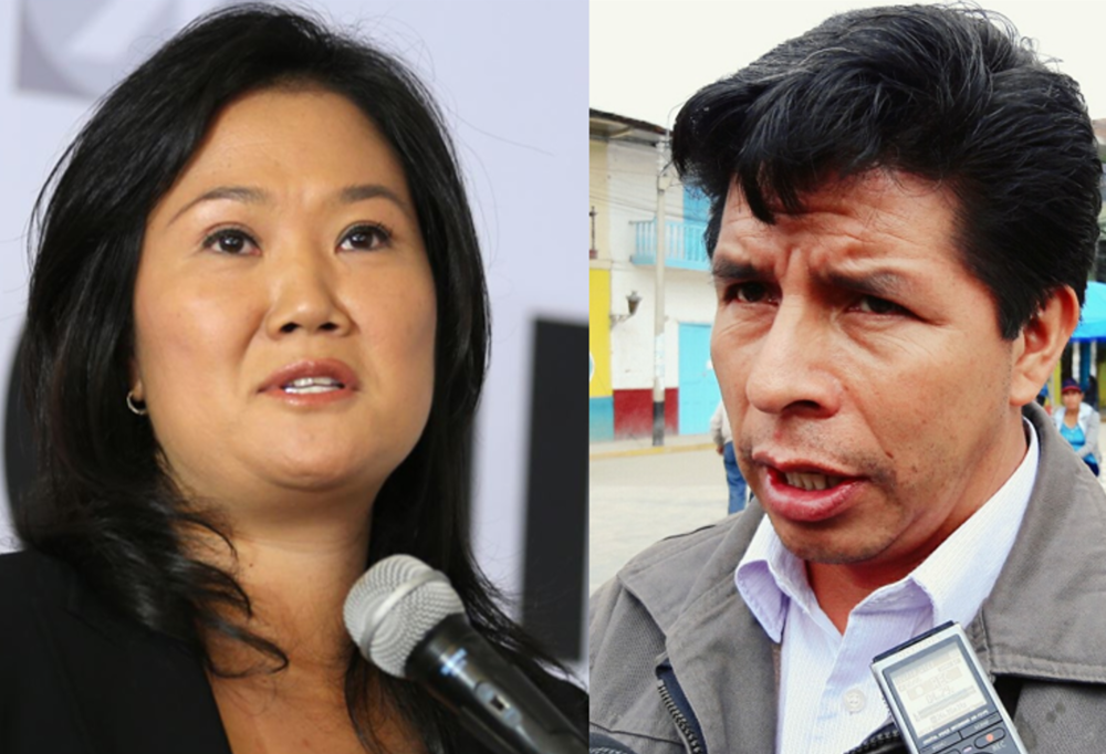 Pedro Castillo (Perú Libre) y Keiko Fujimori (Fuerza Popular).