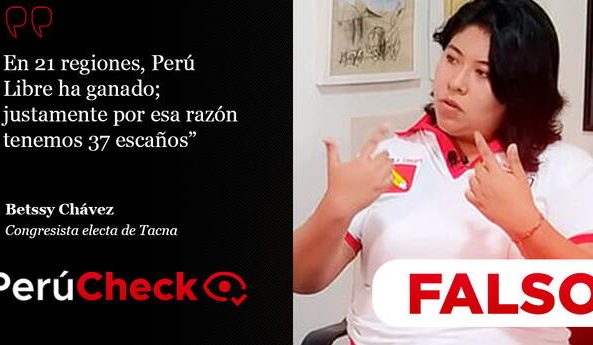 Es falso lo que dijo Betssy Chavez sobre Perú Libre