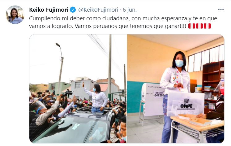 Keiko Fujimori tuit