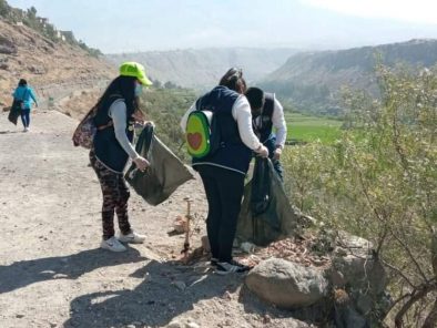 Arequipa: recogen cerca de 250 kilos de desperdicios en el valle de Chilina
