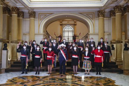 Juramentación de nuevo Consejo de Ministros del gobierno de Pedro Castillo