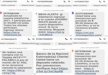 Perú: conoce cómo detectar el smishing, estafas cibernéticas por mensaje de texto
