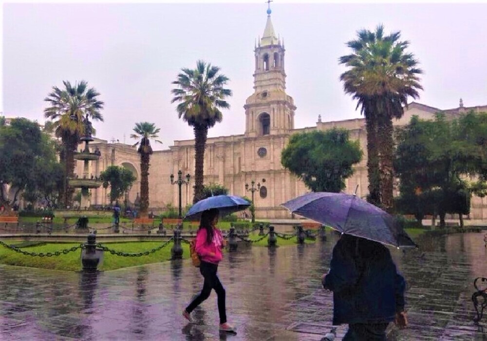 Arequipa: Senamhi advierte temporal de lluvia del miércoles 15 al viernes 17