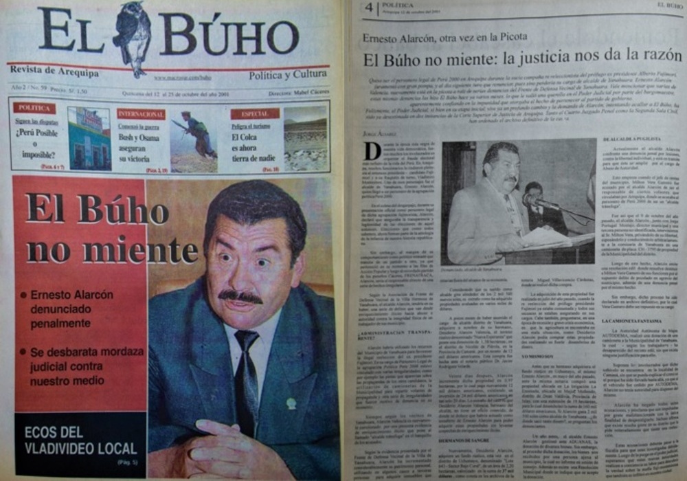 Hace 20 años: Ernesto Alarcón otra vez en la picota, El Búho no miente