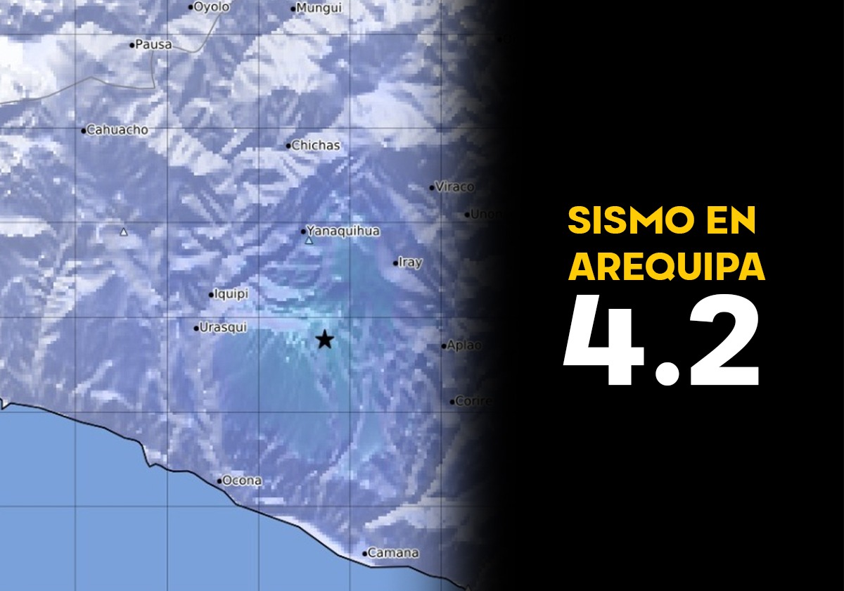 Temblor en Arequipa: sismo de 4.2 grados remeció la región