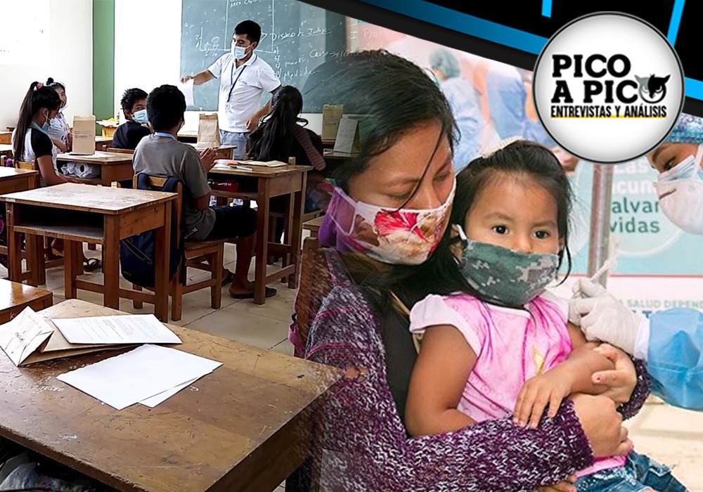 Pico a Pico: Clases presenciales y vacunación a niños