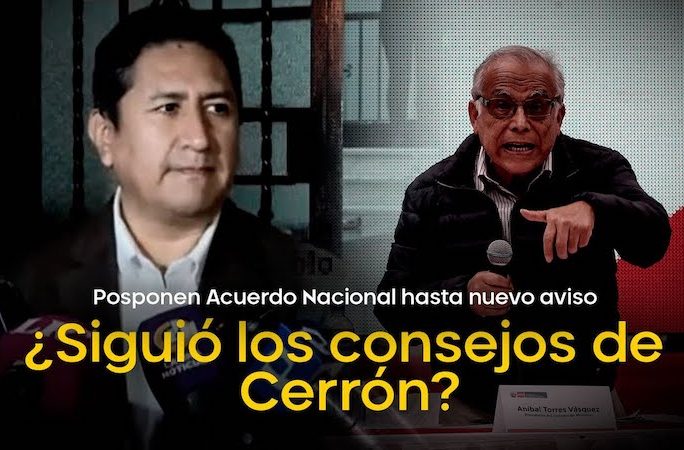 Convocatoria al Acuerdo Nacional queda suspendida, ¿por consejos de Cerrón?