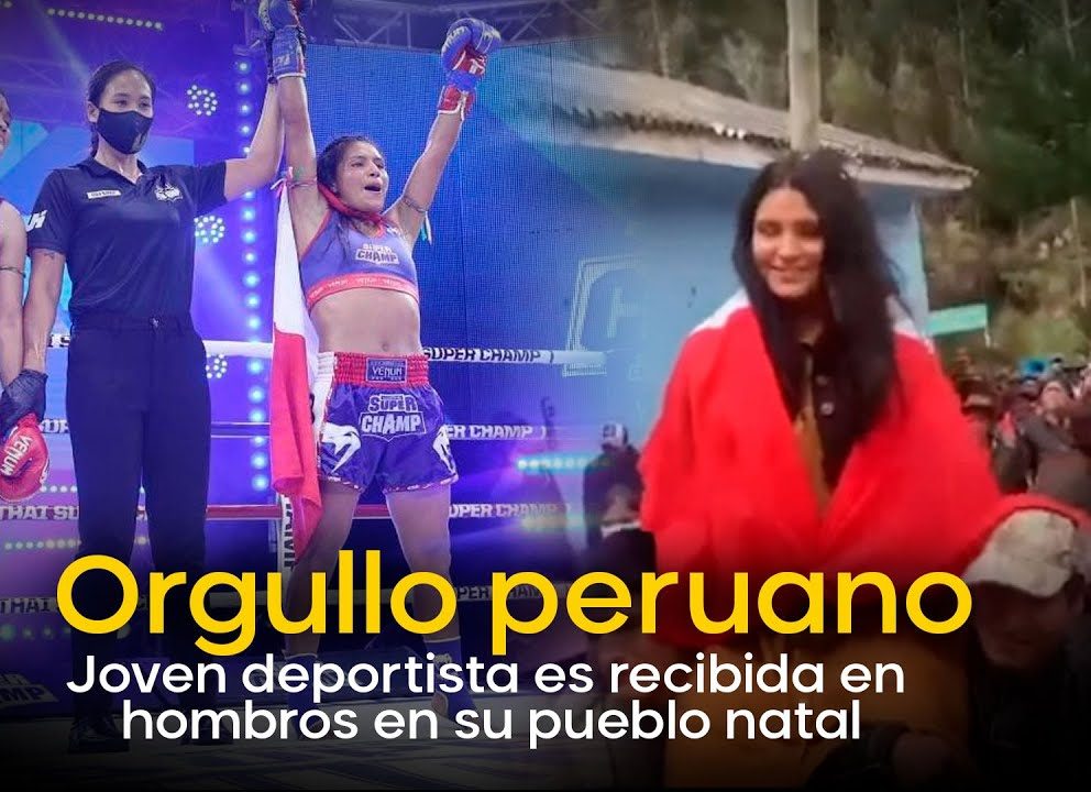 Orgullo peruano: joven deportista es recibida en hombros en su pueblo natal