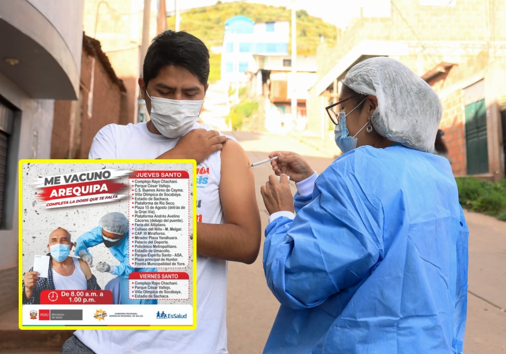 La vacunación en Arequipa no se detiene en Semana Santa: aquí los detalles