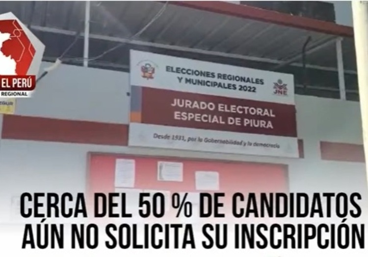 Cerca del 50 % de candidatos aún no solicita su inscripción | Pasó en el Perú