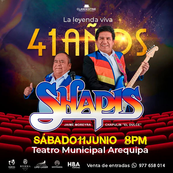 “Los Shapis” celebran su aniversario en Arequipa