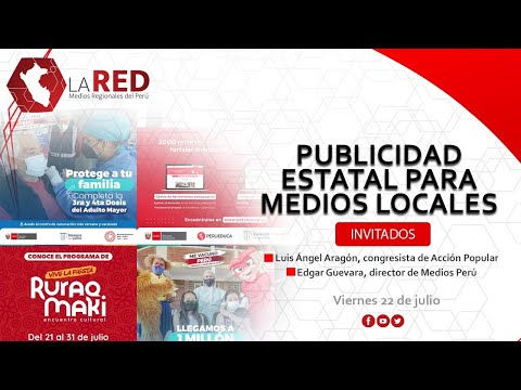 Publicidad estatal para medios regionales | Red de Medios Regionales del Perú