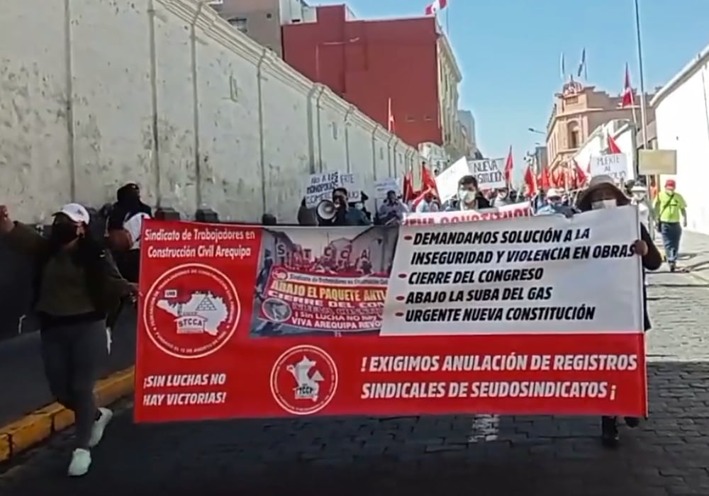 Arequipa: Construcción Civil espera ‘cierre del Congreso’ en mensaje a la Nación