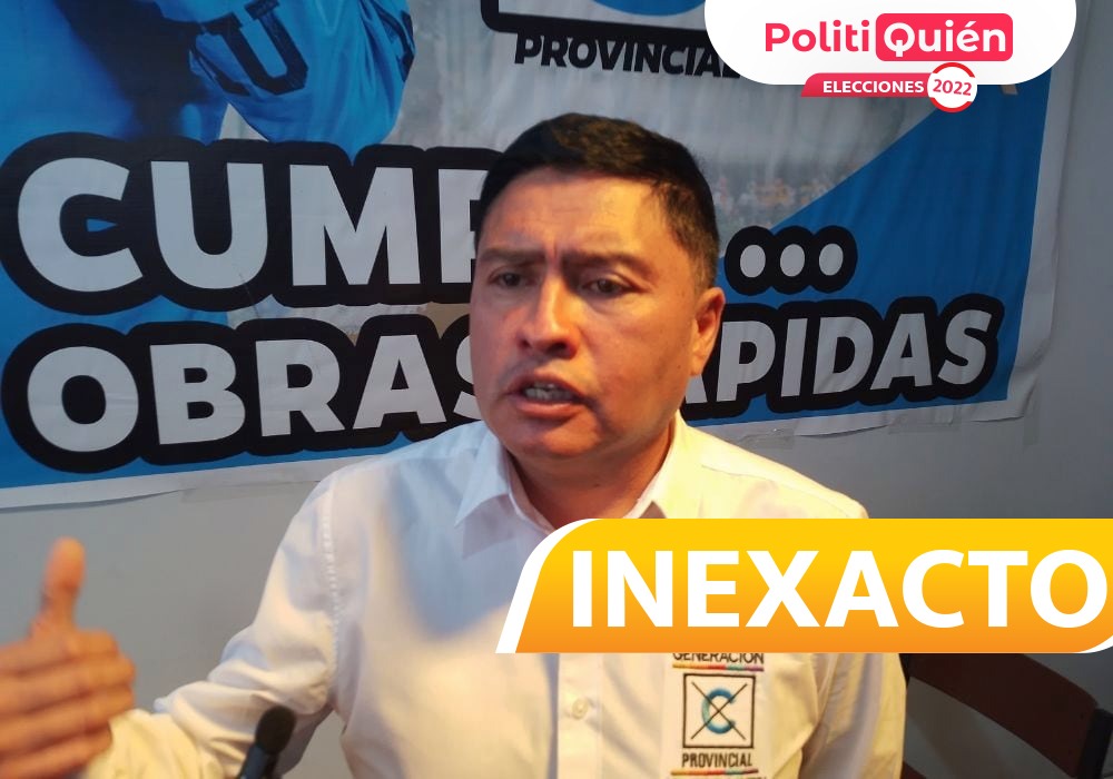 Elecciones 2022: Es inexacta la afirmación de Anghelo Huerta sobre aportes de la Caja Arequipa que le permitirían hacer obras municipales