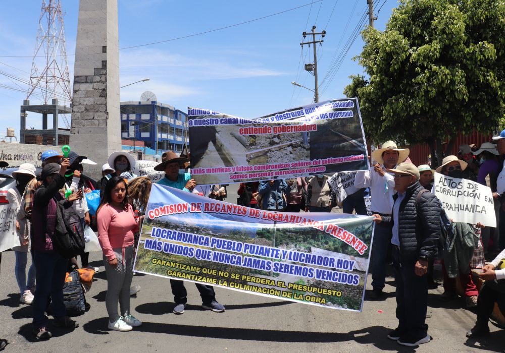 Arequipa: pobladores de Tomepampa denuncian que canal de regadío no es culminado luego de dos años