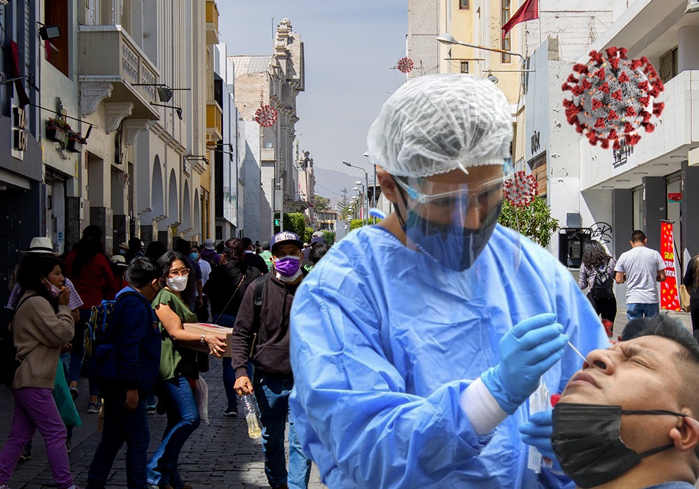 Arequipa: índice de contagios por covid-19 alcanza pico de 18.2% y 10 hospitalizados