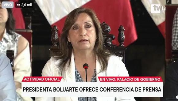 Dina Boluarte: No voy a renunciar, el adelanto de elecciones está en manos del Congreso