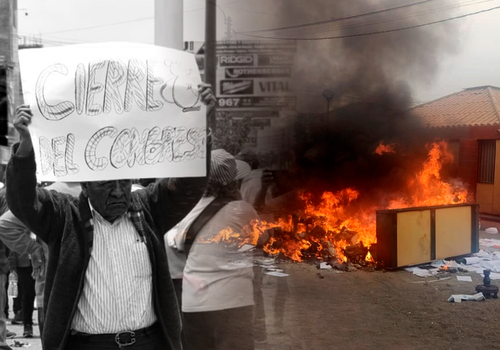 Martes 13 en Arequipa: Incendios, saqueos y desmanes durante protestas (VIDEO)