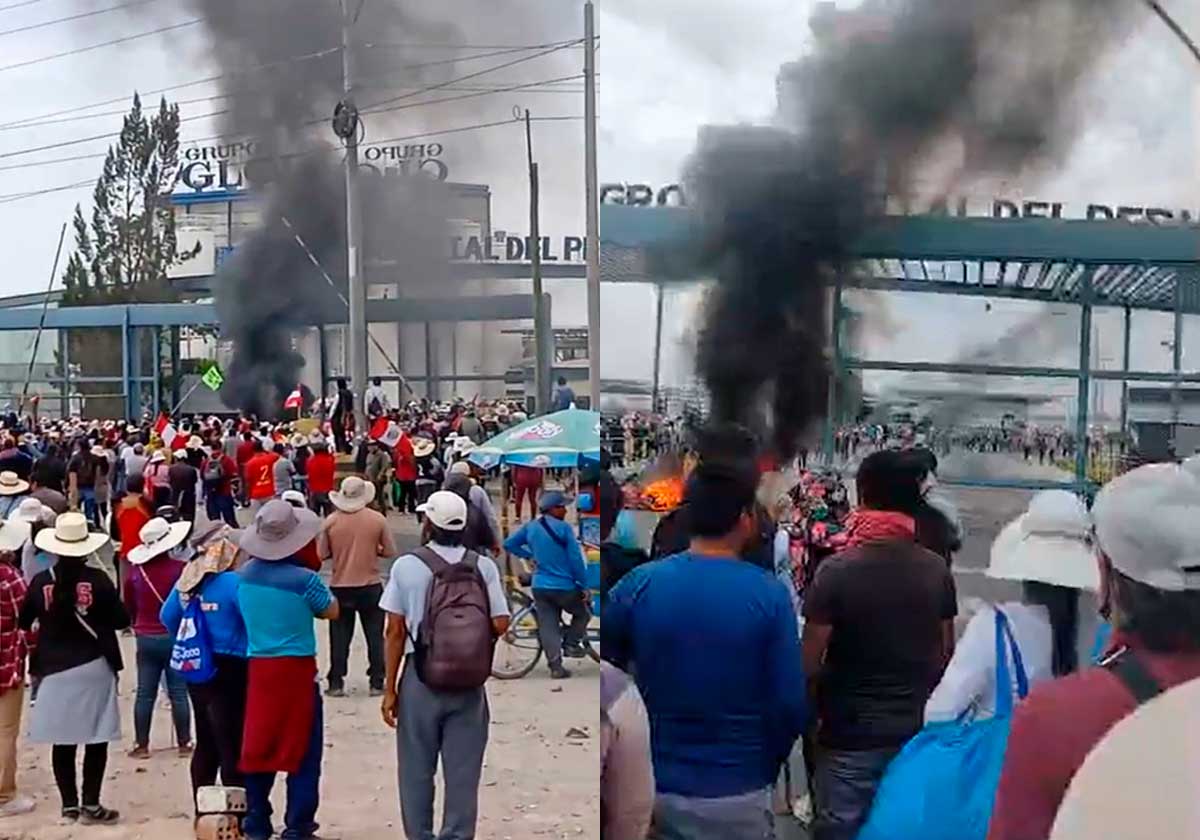 Arequipa: manifestantes toman planta de Leche Gloria en Majes (VIDEO)