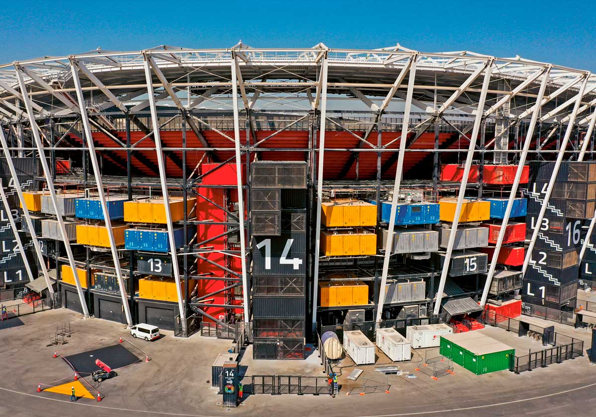 Desmantelan el estadio 974, construido con contenedores exclusivamente para Qatar 2022