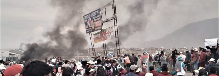 Protestas aeropuerto Arequipa