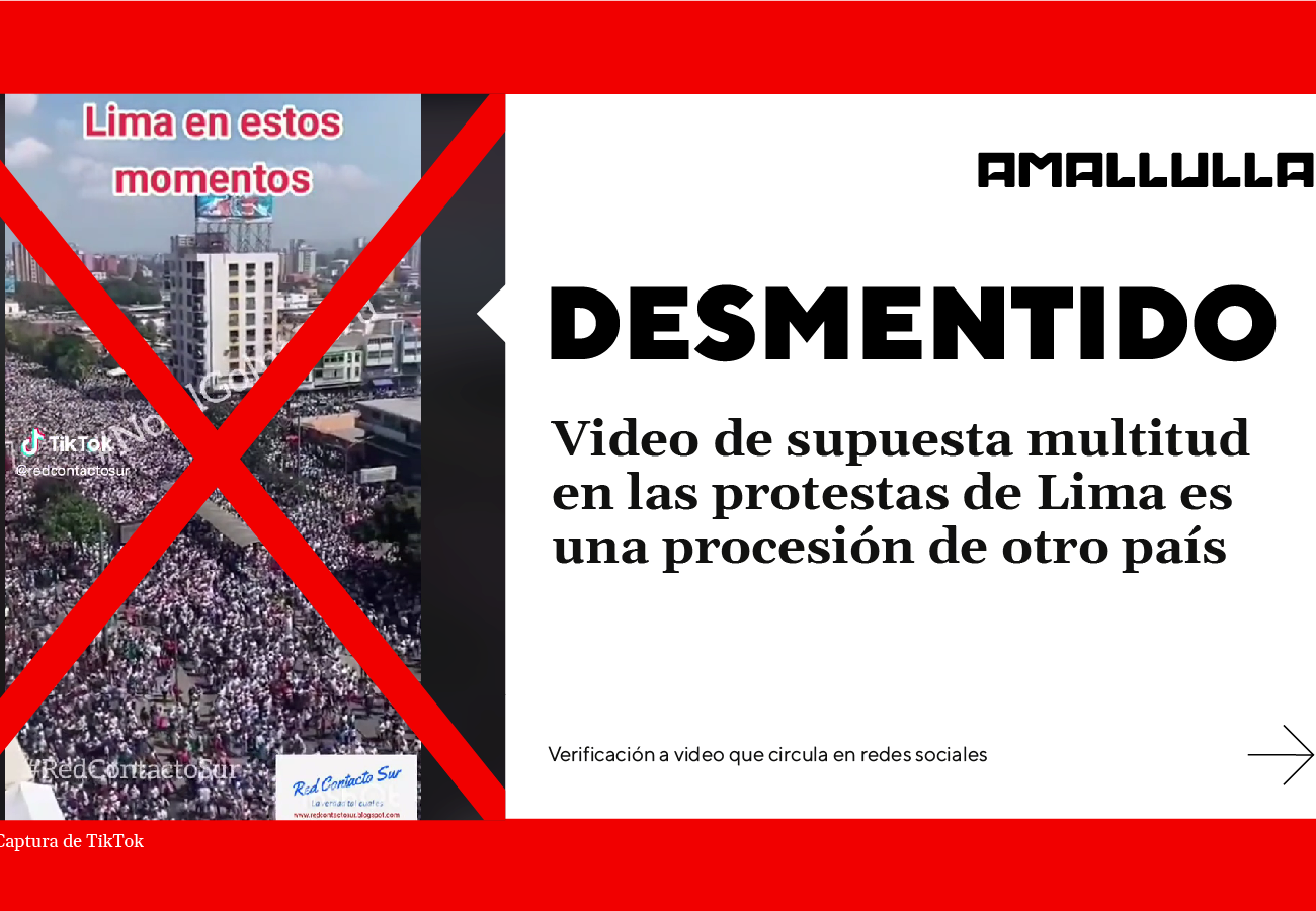 Desmentido: Video de supuesta multitud en las protestas de Lima es una procesión de otro país