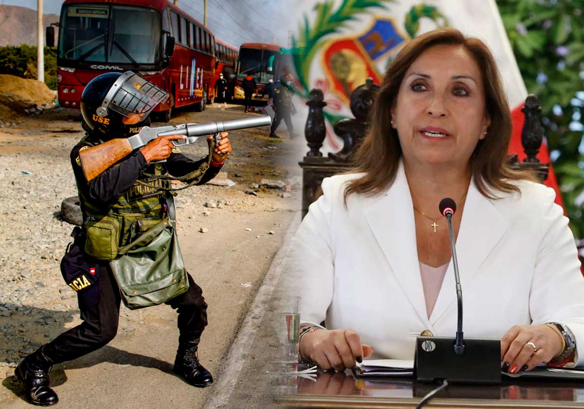 Dina Boluarte asegura que la Policía no es la que está disparando, pero pruebas demuestran lo contrario (VIDEO)