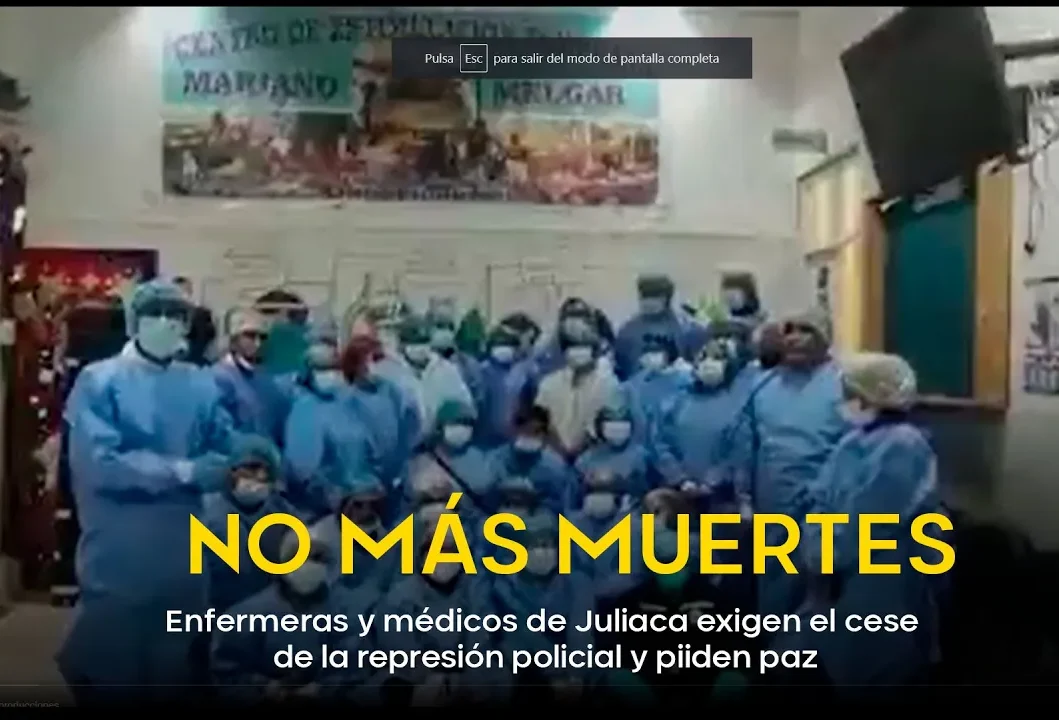 “No más muertes”: Enfermeras y médicos de Juliaca exigen el cese de la represión policial
