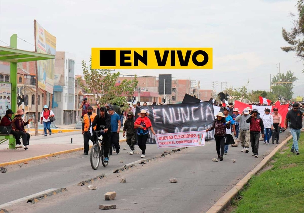 Protestas en Arequipa: persisten bloqueos y llegan heridos de La Joya a Honorio Delgado (lunes 23)