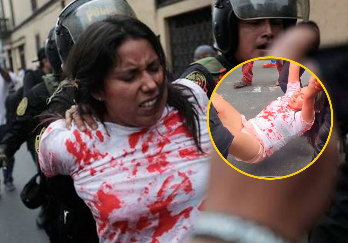 Policías detuvieron a Zaira Arias por arrojar pintura a manifestantes en ‘Marcha por la Paz’ (VIDEO)
