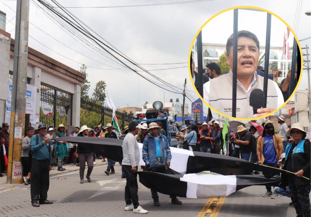 Marchas en Arequipa: comerciantes del mercado Avelino lograron pronunciamientos de autoridades sobre renuncia de Dina Boluarte