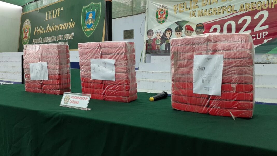 Arequipa: policía incauta 60 kilos de cocaína procedente del Vraem con destino a Lima