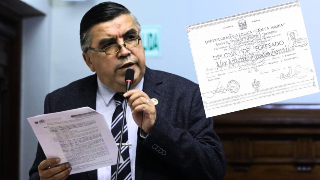 Congresista de Arequipa Alex Paredes cobró 18 años de sueldo con título falso