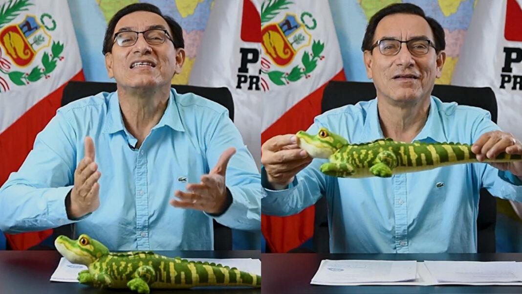Martín Vizcarra presidente lagarto viral mascota Perú Primero críticas