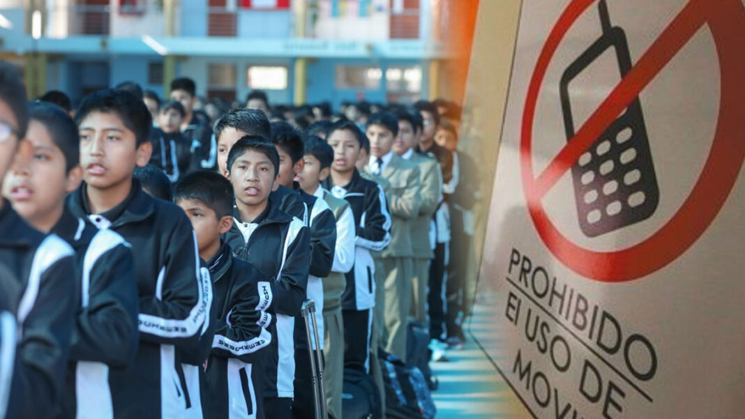prohíben celulares congreso proyecto de ley colegios públicos privados primaria secundaria perú
