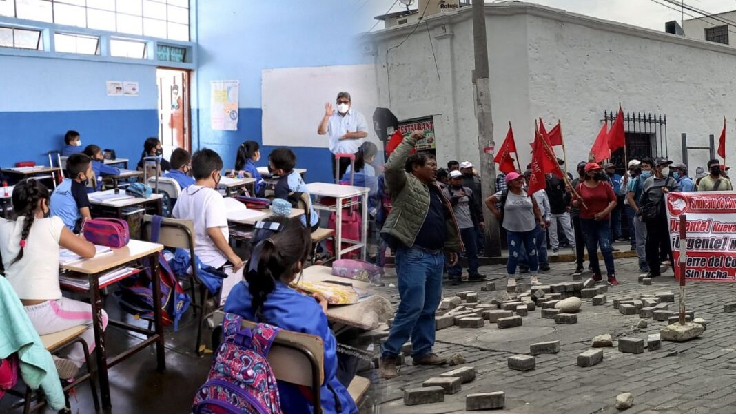 escolares clases, Arequipa, protestas 19 de julio