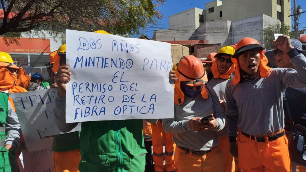 Arequipa: cables de Telefónica paralizarían obra Bicentenario, empresa no da respuesta